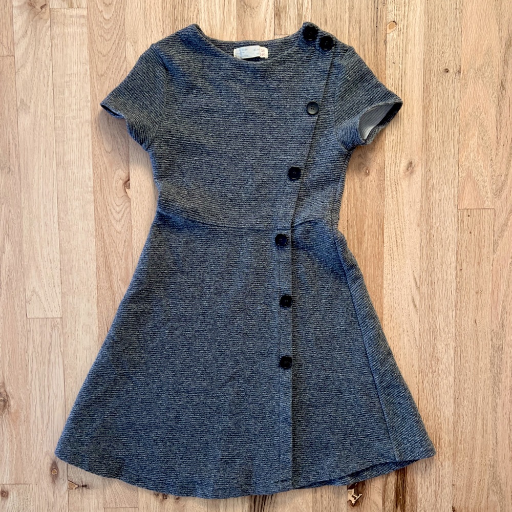 Zara Girls Collection Grey knit dress. Size 10.